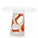 Pied de Table Liberty Blanc / Orange et Plateau Liberty Verre MyYour JardinChic