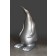 Statue Pingouin Laqué Métallisé Gris Argent Tex Artes JardinChic