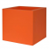 Pot  Carré kube Orange Euro3plast Jardinchic