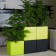 Pot Carré Kube Vert Anis et Noir Euro3Plast Jardinchic