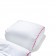 Pouf / Repose Pieds Birba Simili Cuir Blanc Zip Rose Passi JardinCHic