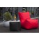 Pouf Seat Red et Pouf UP Black avec plateau d'appoint vendus séparément Pusku Pusku Jardinchic