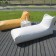 Poufs Sunbed Premium White et Yellow Pusku Pusku Jardinchic