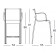 Dessin Technique Tabouret Moyen Avec Accoudoirs Paso Doble Magis Jardinchic