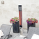 Chauffage d'Extérieur sur Colonne Slimline Allumé Outtrade Jardinchic