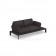 Sofa 2 Places Tami Structure Noir Tissu Marron Emu Jardinchic