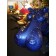 Statue Hippopotame Laqué Bleu Nuit métallisé Tex Artes Jardinchic