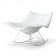 Rocking Chair Stingray Blanc Glossy Fredericia JardinChic (coussin non inclus)