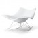Rocking Chair Stingray Blanc Glossy Fredericia JardinChic (coussin non inclus)