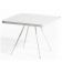 Table Basse Attol Aluminium Carrée 55x55x42cm Blanche Oasiq Jardinchic