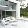 Table Modulable Quattro Kama - Structure Argent - Plateau Corian Blanc - Ego Paris JardinChic