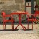 Table Carrée Grace H74cm Rouge Ecarlate Emu Jardinchic