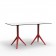 Table Double Avec Plateau HPL Blanc / Pieds Rouge Mari-Sol Vondom JardinChic