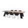 Table Pontsun Structure En Bois H.O.T. & Pieds En Acier Laqué Noir Extremis JardinChic