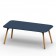 Table Piétement Iroko Sloo 180x90cm Plateau Bleu Marine Vondom Jardinchic