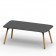 Table Piétement Iroko Sloo 180x90cm Plateau Gris Anthracite Vondom Jardinchic