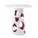 Pied de Table Haut Liberty Blanc / Fuschia et Plateau HPL Blanc Diamètre 90cm MyYour JardinChic