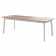 Table rectangulaire structure blanc cassé plateau teck emu jardinchic