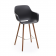 Tabouret HAut Captain's Chair Noir Piétement Bois Extremis Jardinchic