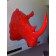 Tête de Rhinoceros Rouge Laqué TexArtes Jardinchic