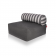 Pouf Tsjonge Assise Gris Foncé - Stripes Weave Fatboy Jardinchic