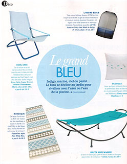 Parution Extérieurs Design Juillet Août 2016 JardinChic Le grand bleu